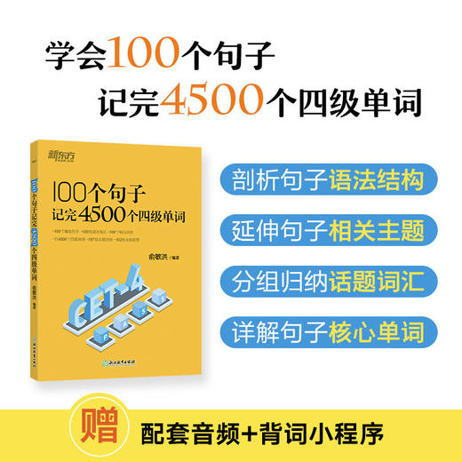 100个句子记完4500个四级单词 商品图1