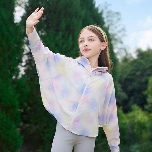 mettekids女童皮肤衣2024夏季新款冰丝透气童装儿童彩色渐变外套 商品图2