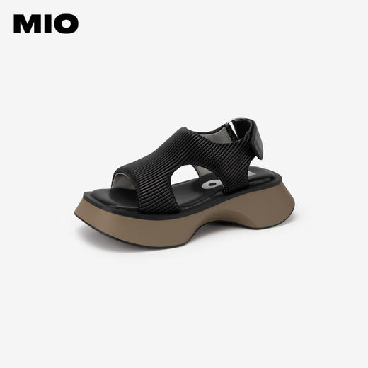 MIO米奥夏季方头中跟休闲凉鞋时髦个性沙发厚底运动凉鞋女M243130622 商品图2