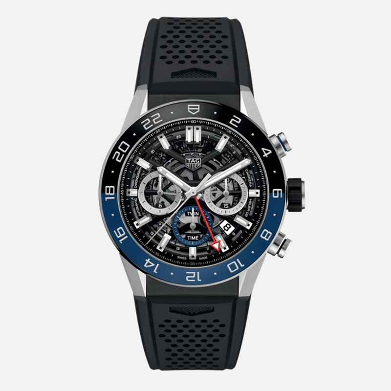 泰格豪雅TAG Heuer 卡莱拉系列双时区计时码表 CBG2A1Z.FT6157