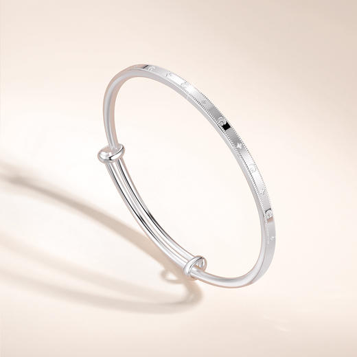 【星月相伴足银手镯】Fanci范琦999足银可调节抽拉手饰礼物送妈妈 下单赠精美礼盒+顺丰速运+运费险 商品图1