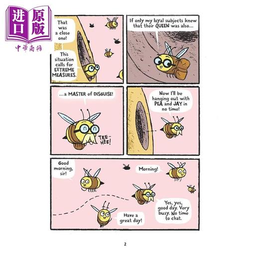 【中商原版】桥梁漫画 豌豆 蜂后和杰伊2王冠危机Pea Bee & Jay #2 Wannabees英文原版进口 儿童图画图像小说 漫画故事 6-10岁 商品图2