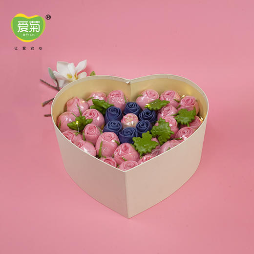 【爱菊花馍】玫塊礼盒(10寸)米白色礼盒 商品图1