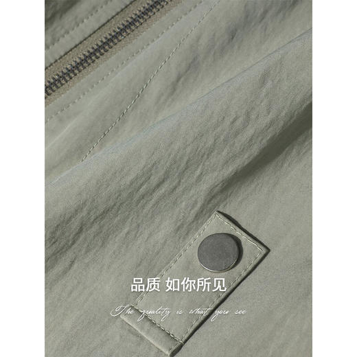 【限时特惠】COCOBELLA设计感工装拉链外套明线装饰轻薄棒球服夹克SC7006 商品图4