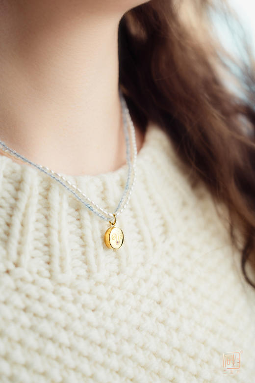 天然海蓝宝巴洛克米珠星座香氛款项链 商品图12