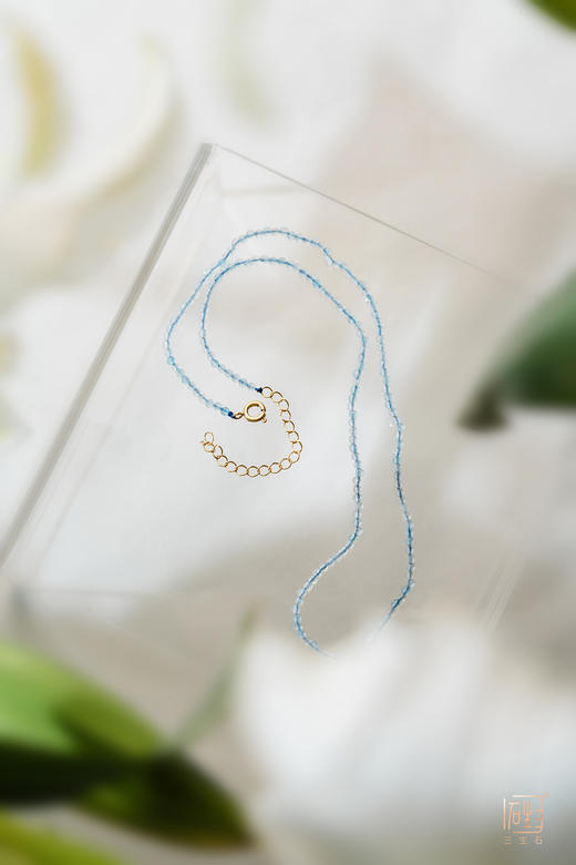 天然海蓝宝巴洛克米珠星座香氛款项链 商品图9