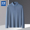 罗蒙春秋男士仿丝光长袖t恤男商务男士polo衫男长袖上衣男 商品缩略图4