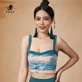 壁虎瑜伽【青丝暮影-上衣】印花背心（一体式胸垫）【5天发货】