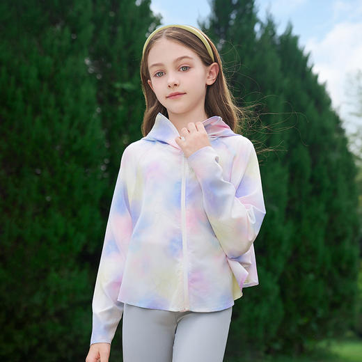 mettekids女童皮肤衣2024夏季新款冰丝透气童装儿童彩色渐变外套 商品图0