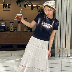 P&X设计师女装 梭织半身裙 824207684 白色