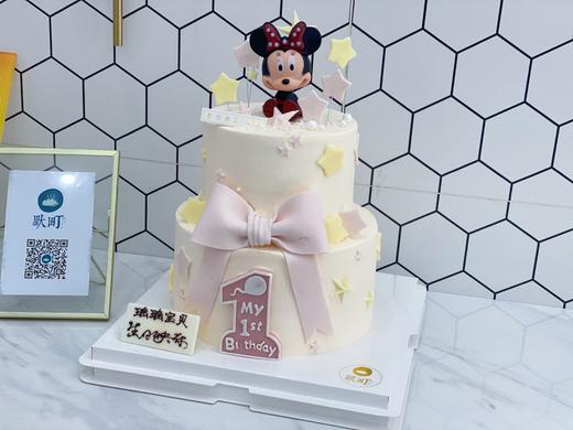 米妮蝴蝶结翻糖周岁蛋糕（数字1可更改，请备注） 商品图3