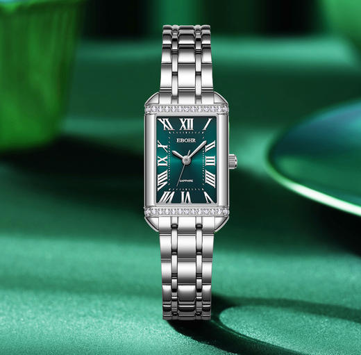 依波表EBOHR 卡纳系列轻奢小方精致石英手表女士腕表5675 商品图2
