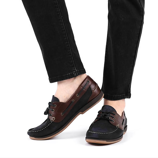 限时特价——葡萄牙原产经典舒适男士游艇鞋休闲鞋MAGELLAN麦哲伦-棕色/蓝黑色(一脚蹬款式） 商品图6