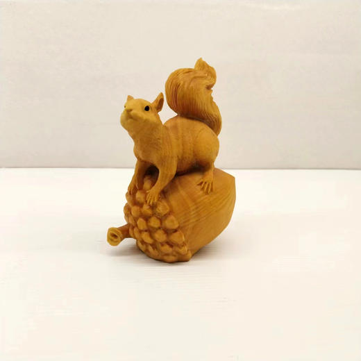 小松鼠°黄杨摆件 商品图0