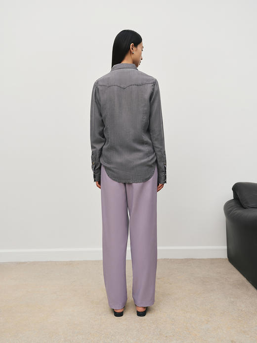 可调节束腰褶裥锥形裤FB5055243 商品图6