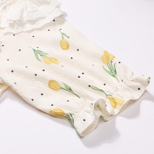 都市丽人好睡好眠春夏睡衣女软绵绵家居服薄款短袖短裤女士软绵绵套装LH42E5 商品图6