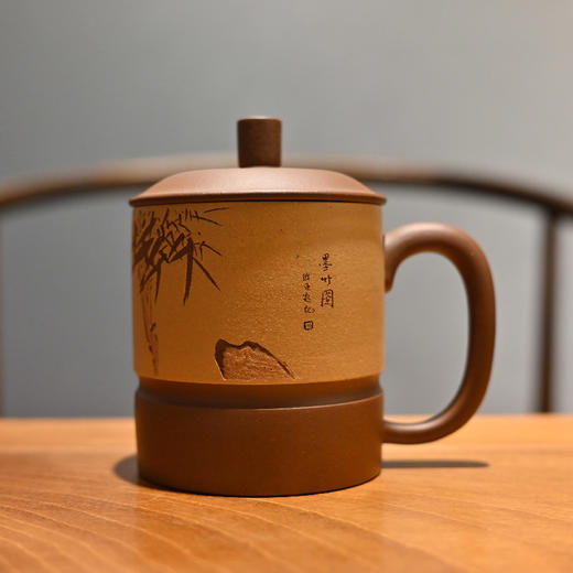 羽诗制造出品 势如破竹紫砂盖杯礼盒套装 商品图2