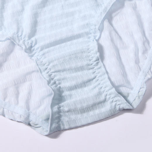 都市丽人基础系列薄透丝滑内裤女锦泳提花女士内裤速干低腰三角内裤LK43A1 商品图7