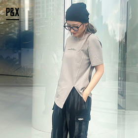 P&X设计师女装  短款T恤 824202579 灰色