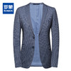 罗蒙 春秋男装 小西装外套 时尚休闲 两粒扣 千鸟格单西服 上衣外套 商品缩略图0