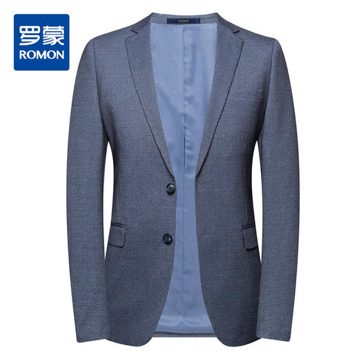 罗蒙 春秋男装 小西装外套 时尚休闲 两粒扣 千鸟格单西服 上衣外套 商品图0