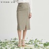 VIVIAN LIU薇薇安刘TR2414001春女装新款后腰松紧左侧开叉半裙 商品缩略图0