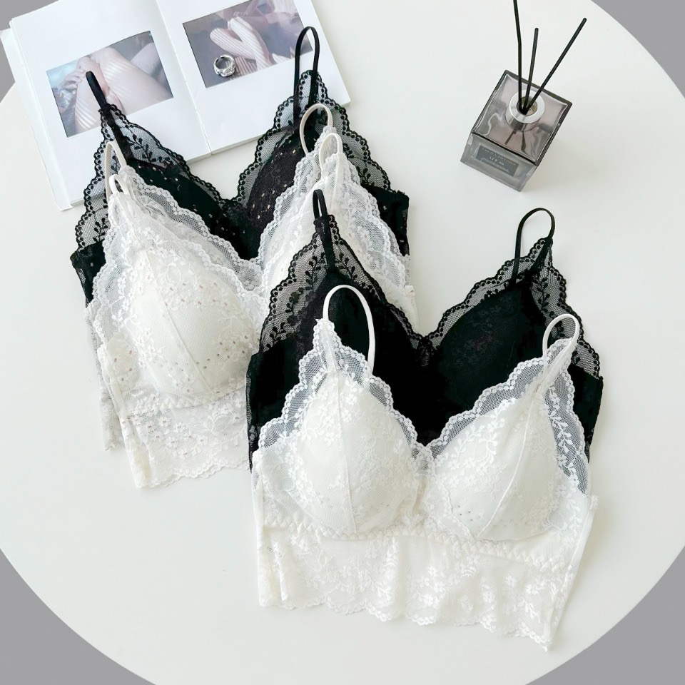 老米优品/ 5-7天。大胸显小👙《法式蕾丝固定薄杯性感美背文胸》妥妥自留款！敲爱的舒适感，精致感！NY240304A