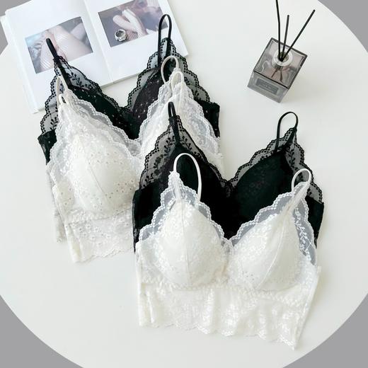老米优品/ 5-7天。大胸显小👙《法式蕾丝固定薄杯性感美背文胸》妥妥自留款！敲爱的舒适感，精致感！NY240304A 商品图0
