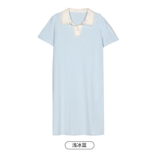 都市丽人生活家居春夏睡衣女凉感无尘棉家居服薄款短袖裙女士睡裙LH46C1 商品图9