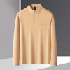 罗蒙春秋男士仿丝光长袖t恤男商务男士polo衫男长袖上衣男 商品缩略图6