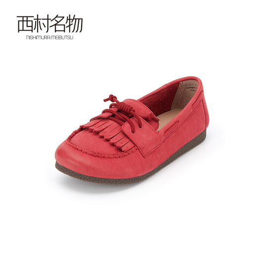 西村名物2024春夏新品真皮复古平底一脚蹬豆豆鞋休闲单鞋女X24AM11591 商品图1
