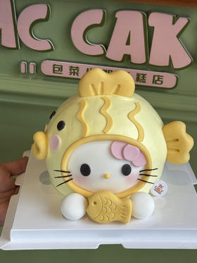 双鱼座|kt猫鲷鱼烧造型蛋糕