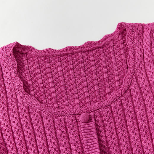 西遇韩式休闲短袖针织衫女夏新款薄款方领设计合体修身简约V0050556 商品图5