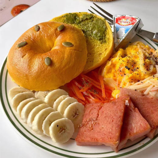 无油全麦贝果🥯 早餐健身代餐 低卡低脂无添加无蔗糖 轻食饱腹 法国伯爵T150全麦粉 多口味手作现做 商品图3