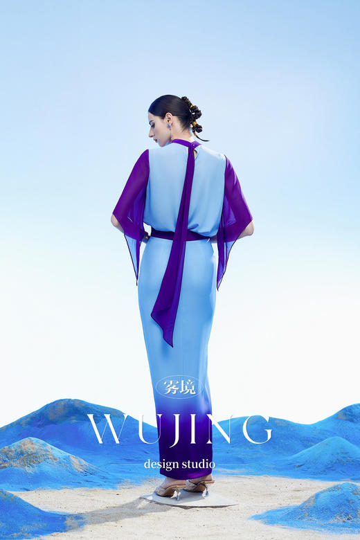 3204054 梦回云阙 韩国进口水晶乔其纱定制水晶蕾丝花边上衣 雾境 商品图5