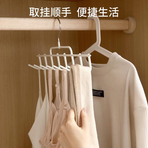 FaSoLa多功能浸塑挂钩衣架阳台衣柜干湿两用浸塑防滑无痕衣架衣挂 商品图3