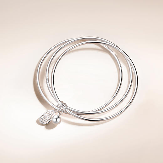 【如意铃铛足银手镯】 商品图2