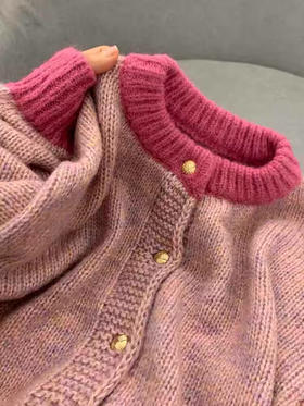 春天花纱粉嫩开衫