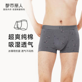 都市丽人都市锋尚日常休闲内裤男棉莫男士内裤平角内裤FK4CB9