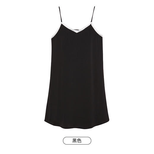 都市丽人生活家居春夏睡衣女缎面丝家居服薄款吊带裙女士丝质睡裙LH46B8 商品图9