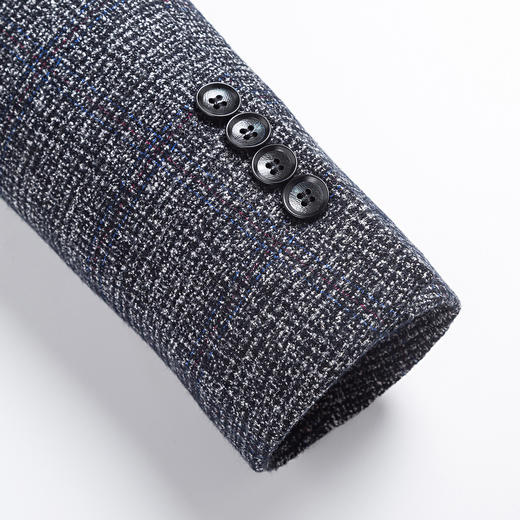 罗蒙春秋男士小西装外套男时尚休闲经典格纹单西服上衣外套男 商品图9