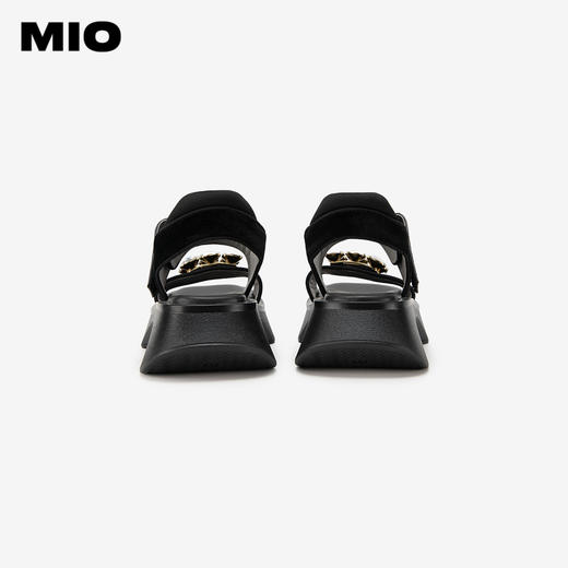 MIO米奥夏季复古方头休闲凉鞋甜酷时髦厚底通勤凉鞋女鞋M243130626 商品图5
