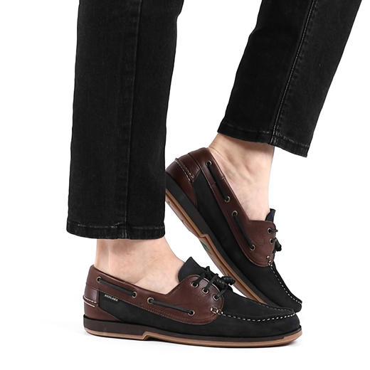 限时特价——葡萄牙原产经典舒适男士游艇鞋休闲鞋MAGELLAN麦哲伦-棕色/蓝黑色(一脚蹬款式） 商品图8