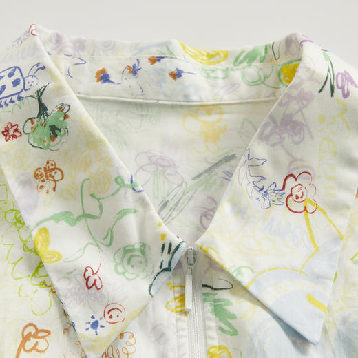 谜底POLO领连衣裙短袖女2024夏新款文艺小清新碎花长裙246ML9008 商品图3