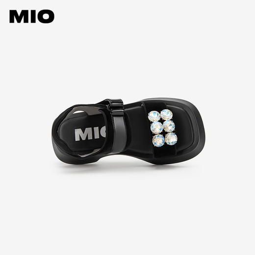 MIO米奥夏季复古方头休闲凉鞋甜酷时髦厚底通勤凉鞋女鞋M243130626 商品图3