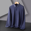 【撞色领】罗蒙男士春秋仿丝光polo衫男长袖t恤男商务男士polo衫长袖 商品缩略图5