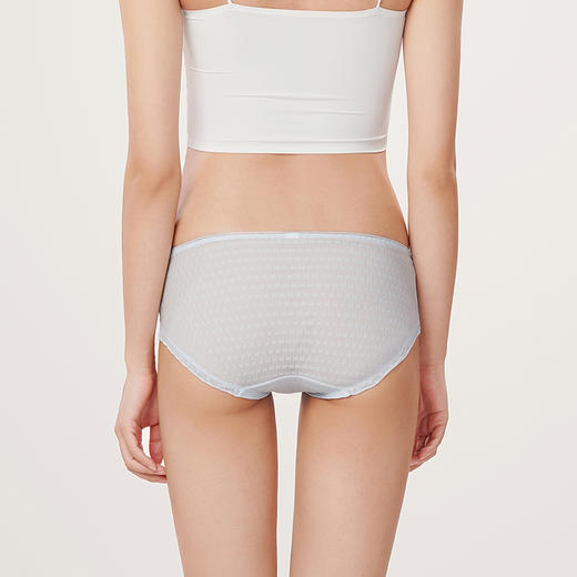 都市丽人基础系列薄透丝滑内裤女锦泳提花女士内裤速干低腰三角内裤LK43A1 商品图3