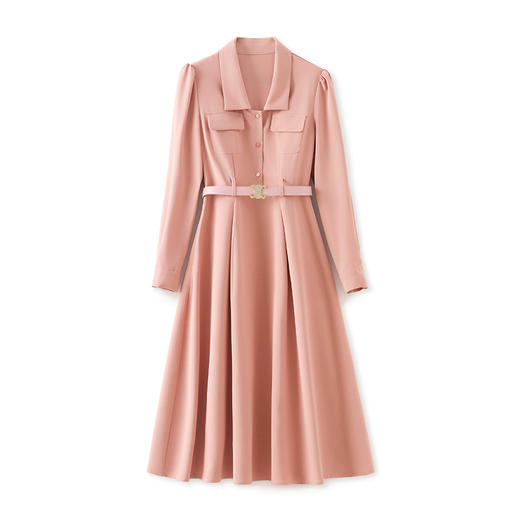 春新品通勤简约百搭显气质收腰连衣裙WLZD2401705 商品图4