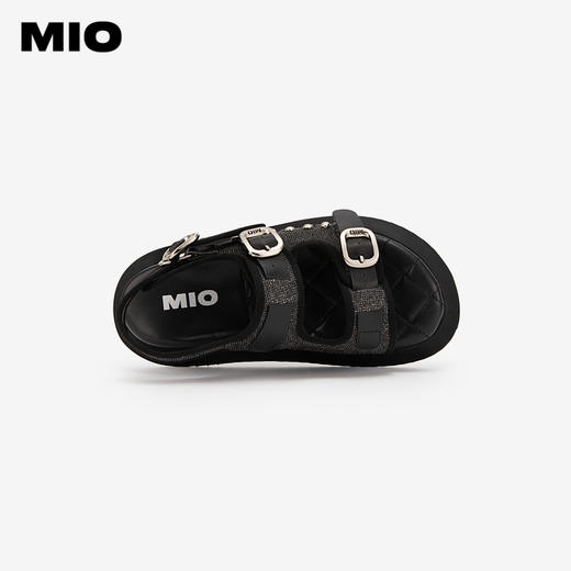 MIO米奥夏季韩版中跟休闲凉鞋格利特显高厚底通勤女凉鞋M243110864 商品图2