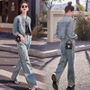 时尚休闲套装2024春新款外套直筒大脚裤牛仔时尚两件套YDYX9203 商品缩略图2